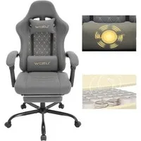 Woltu Gaming-Stuhl (1 St), mit Massagefunktion, ergonomisch, 150 kg, Tech-Stoff