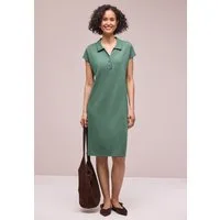 STREET ONE Shirtkleid Viskosemix, knielang, mit Polokragen