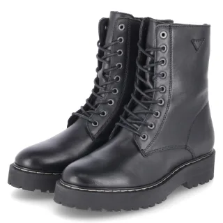 Fräulein Frida Schnürboots - Gr. 36 - Schwarz - Glattleder