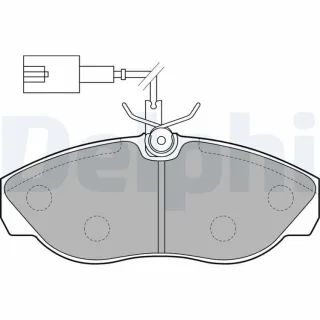 Delphi Bremsbel?ge vorne Citroen Fiat Peugeot LP1748