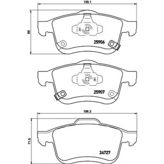 Hella Bremsbel?ge vorne Fiat 500l 8DB355021-451