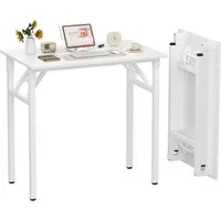 JEOBEST Klapptisch Keine Montage Erforderlich Schreibtisch Klappschreibtisch 80 x 50 cm, (1-St., 1 Schreibtisch), Klappbar, Schmal, Platzsparend