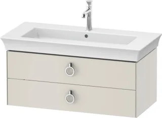 Duravit White Tulip Waschtischunterbau wandhängend Nordic Weiß Seidenmatt 984x458x410 mm - WT4352039 WT435203939