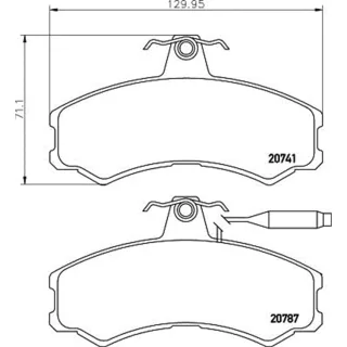 Hella Bremsbel?ge vorne 8DB355006-011 Citroen C25 Fiat Ducato Talento Peugeot J5