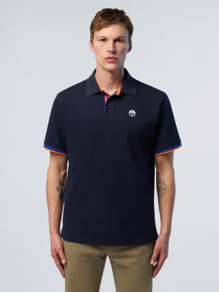 North Sails Polohemd Mit gestreifter Knopfleiste
