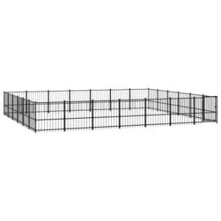VidaXL Outdoor Hundezwinger Stahl 6,79 m, 5,82 m, 1 m