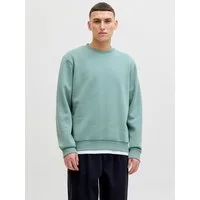 Jack & Jones Sweatshirt JJEBRADLEY mit Rippbündchen für Alltag und Freizeit Materialmix, relaxed fit