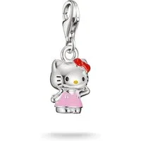 THOMAS SABO Charm-Einhänger THOMAS SABO ♡ Hello Kitty Charm klassisch pink - Original, Emaille