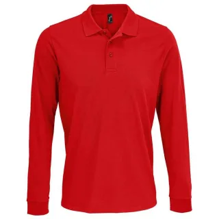 SOLS Unisex Adult Prime Pique Langarm-Poloshirt (Rot)
