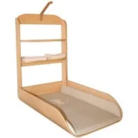 roba® Wickelregal Wandwickelregal, klappbarer Wickeltisch, Holz gebogen, inkl. Unterlage