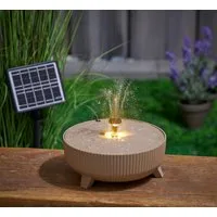 Northpoint Gartenbrunnen Solargartenbrunnen mit LED für Außenbereich