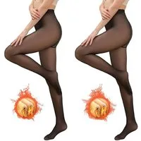 Blusmart Thermostrumpfhose Winter Frauen Thermo Leggings (warm sexy elastisch 2 St. durchscheinend Strumpf) Hohe Taille schlanke verdicken enge Hosen