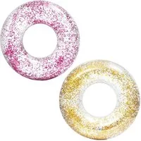 Intex Schwimmring INTEX Schwimmreifen Glitter transparent 107cm (1-tlg), Glitzer-Design