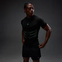 MP Herren Hero Muscle Fit Nahtloses T-Shirt - Vintage-Schwarz/Alpha Green - XXL