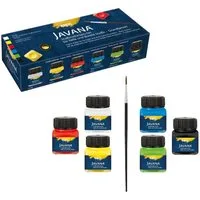 C. KREUL Stoffmalfarbe KREUL Stoffmalfarben Set Grundfarben mit Pinsel 6x20ml Glas