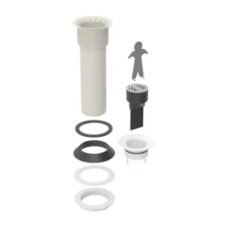 Geberit Ablaufgarnitur-Set 500673001 Ablaufgarnitur und Ablaufsiebheber, für wasserlose Urinale