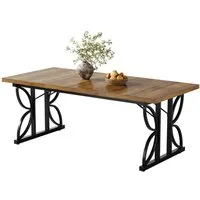 Tribesigns Esstisch Rechteckiger Esstisch, Industrieller Küchentisch für 6-8, 180 x 80 cm