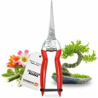 Topanbieter999 Gartenschere mit Bypass-System, spitz zulaufende Klingen, rutschfester Griff, präzises Auslichten