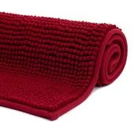 liebling Badematte, Fußbodenheizung geeignet, Polyester, rechteckig, Antirutsch-Beschichtung, sehr Saugfähig, Größe: 50x70 cm, bordeaux