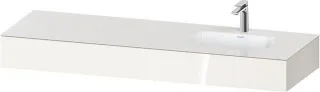 Duravit Qatego Einbauwaschtisch mit Konsole Weiß Hochglanz 1600x550x170 mm - QA4694022220000 QA4694022220000