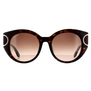 Salvatore Ferragamo Cat Eye Damen Schildpatt Braun Farbverlauf 90041091