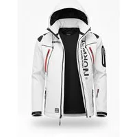Geographical Norway Softshelljacke Herren – leichte wasserabweisende Übergangsjacke für Frühling (Sommer atmungsaktiv winddicht Größen S–7XL, 1-St) Mit Kapuze
