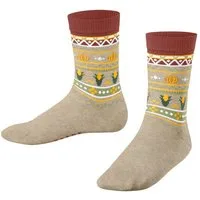 FALKE Socken Pumpkin Fair Isle Socken aus Baumwolle (1-Paar) aus Baumwolle
