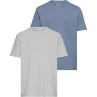 Man's World Rundhalsshirt (2er-Pack) Kurzarm, Basic-Stil, aus Baumwollmischung, 2er-Pack