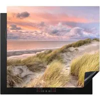 MuchoWow Herd-Abdeckplatte Strand - Meer - Düne - Sonnenuntergang, Vinyl, (1 tlg), Ceranfeldabdeckung Küche, Herdabdeckplatte Einteilig, 60x52 cm