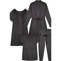 Seraphine Umstandspyjama Seraphine 4-teiliges Pyjamaset Umstands-/Stillmode (1 tlg)