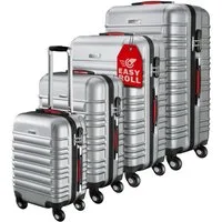 monzana Kofferset, 4 Rollen Rollen, (4 tlg), Hartschalen Koffer S-M-L-XL Gel-Griffe 4 Rollen ABS Hardcase