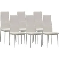 Albatros International Esszimmerstuhl Esszimmer Stühle 4 er Set MILANO, Stuhl Stühle Esszimmerstühle, Küche (6er Set, Weiss, Kunstleder Bezug), Küchenstuhl Küchenstühle Essstühle für den Esstisch Ess Stühle