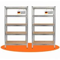 ONDIS24 Schwerlastregal Steckregal Metallregal Basti 70 x 30 verzinkt, 2-tlg., steckbar, robust