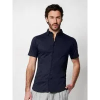 DESOTO Kurzarmhemd Jerseyhemd Casual Modern Button Down halbarm Flexibler Stretch
