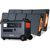 OSCAL Stromerzeuger PowerMax 3600SE Powerstation, 3600W/3600Wh, für Zuhause & Outdoor, 3,60 in kW, 3600Wh, 14 Ausgänge, LED-Licht, LiFePO4 Solarspeicher