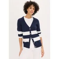 bonprix Strickjacke Slim fit Passform, mit Streifenmuster, eleganter Stil