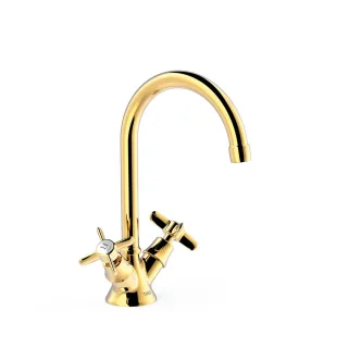 Tres 2 Griff Waschtischarmatur Mit Griff G3/8" flexible Anschlussschläuche, 24210901OR 24210901OR