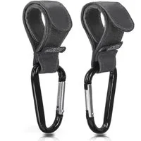 all Kids United Klebehaken Karabiner Kinderwagenhaken – Universeller Haken für Wickeltaschen, (Wickel-Taschen-Haken), Klettverschluss-Karabiner