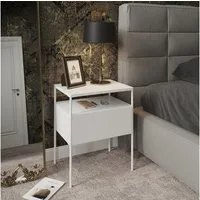 Vicco Nachtschrank Mira, Weiß, 40 x 50 cm (1-St)