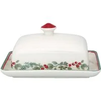 Greengate Butterdose Charline Butterdose white 12 x 16 cm, Steinzeug