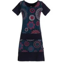 Vishes Sommerkleid Kurzarm Damen Sommer-Kleid Mini-Kleid Tunika-Kleid T-Shirtkleid Guru, Hippie, Ethno Style