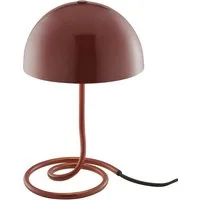 OTTO home Tischleuchte Charlett Pilz Lampe, ohne Leuchtmittel, Tischlampe, Ø 20 cm, Höhe 31 cm, Metall, Spiralfuß, Pilzleuchte, G9