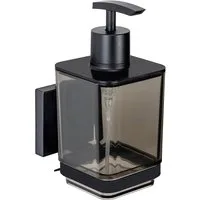 WENKO Seifenspender Vacuum-Loc® Modell Quadro, Befestigen ohne Bohren, Edelstahl-Halterung, 340 ml
