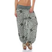 malito more than fashion Haremshose malito Damen Pumphose mit Kreis Muster, Haremshose zum Tanzen, Aladi Sommerhose mit elastischem Bund und Kreis Muster Einheitsgröße
