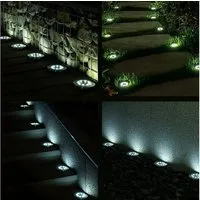 Maclean LED Gartenleuchte MCE318, LED Solar Bodenleuchten mit Erdspieß