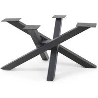 en.casa Tischgestell, »Umala« 80 x 49 x 43 cm für Beistelltisch Couchtisch Stahl Schwarz