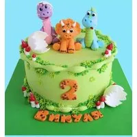 PartyFlamingo Dekofigur Dino Figuren Tortentopper Set 5-teilig – Deko für Kindergeburtstag (5 St)