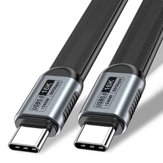 PD240W USB 5.0 Type-C to Type-C Cable 80Gbps ThunderBolt5 USB-C Data Cord 16K@60Hz USB-C Cable for iPhone 17 Pro Max Mac