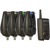 Carp Sounder elektronischer Bissanzeiger Carp Sounder Age One Funkbissanzeiger 4+1 Set versch. Farben, (3 x Carp Sounder Age One, 1 CS Receiver, Anleitung, Transportkoffer)