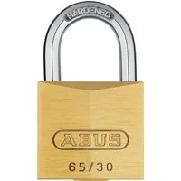 ABUS Vorhängeschloss 65IB/30, Schloßkörper aus massivem Messing, gehärteter Stahlbügel